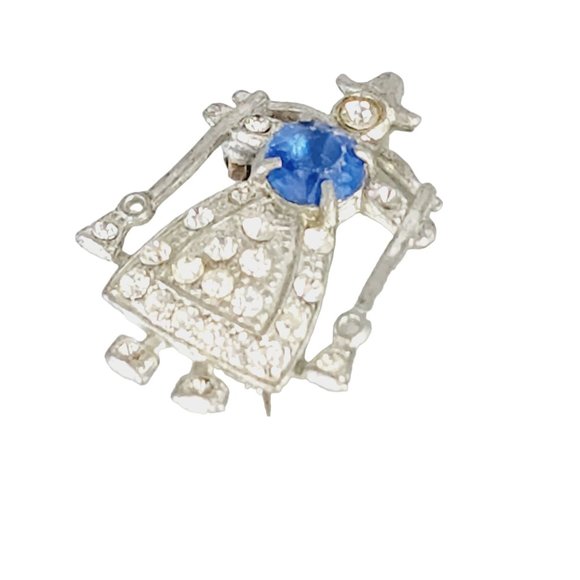 Vintage 1930s Attributed to Dujay Jill Water Carrier Pot Metal Brooch (A609) - Picture 2 of 4